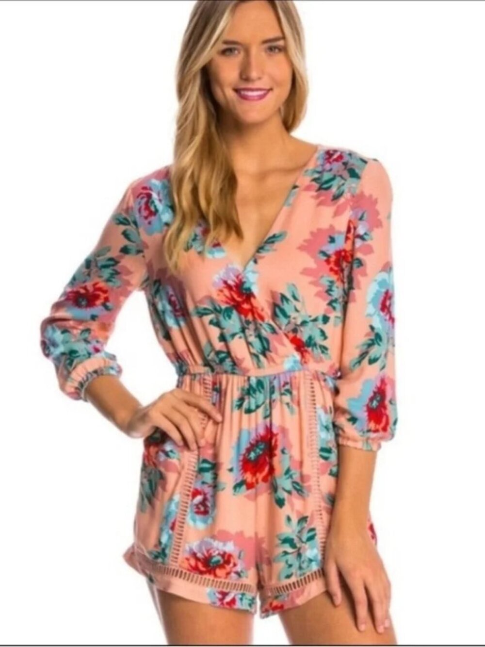Mink Pink Floral Romper Parade Around Playsuit, Size S